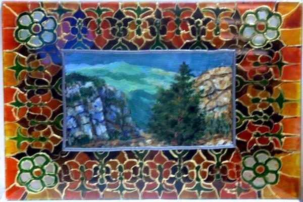 The Crimean Landscape with Stained Glass Framework