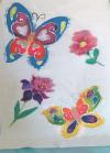 Butterflies and Flowers on a Silk
