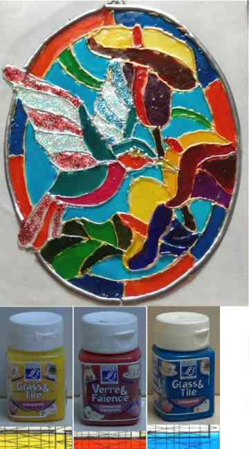 Lefranc & Bourgeois Glass & Tile Paints for Glass. Water-based.